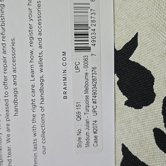 BRAHMIN | Medium Julian - Turquoise Melbourne Q69 151 - Picture 13 of 13